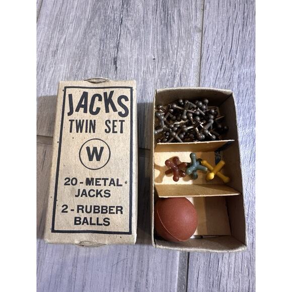 Vintage Metal Jacks in a Box - Picture 2 of 4